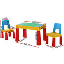 Keezi 3PCS Kids Table and Chairs Set Activity Toys Storage Box Desk Blocks - NuSea