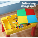 Keezi 3PCS Kids Table and Chairs Set Activity Toys Storage Box Desk Blocks - NuSea