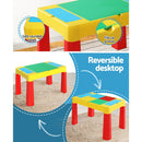 Keezi 3PCS Kids Table and Chairs Set Activity Toys Storage Box Desk Blocks - NuSea