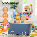 Keezi 3PCS Toy Storage Box Cute Car Toy Container Kids Toys Organiser Snack Boxes - NuSea