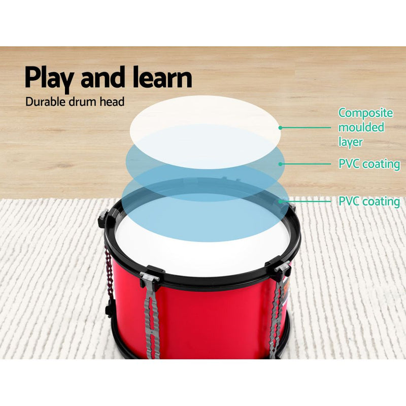 Keezi Kids 7 Drum Set Junior Drums Kit Musical Play Toys Childrens Mini Big Band - NuSea