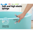 Keezi Kids Ball Pit 90x30cm Ocean Foam Play Pool Barrier Toys Children Blue - NuSea