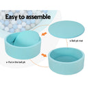 Keezi Kids Ball Pit 90x30cm Ocean Foam Play Pool Barrier Toys Children Blue - NuSea