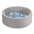 Keezi Kids Ball Pit 90x30cm Ocean Foam Play Pool Barrier Toys Children Grey - NuSea
