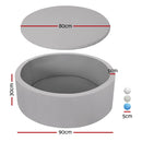 Keezi Kids Ball Pit 90x30cm Ocean Foam Play Pool Barrier Toys Children Grey - NuSea