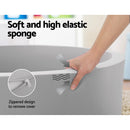 Keezi Kids Ball Pit 90x30cm Ocean Foam Play Pool Barrier Toys Children Grey - NuSea