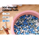 Keezi Kids Ball Pit 90x30cm Ocean Foam Play Pool Barrier Toys Children Pink - NuSea