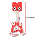Keezi Kids Basketball Hoop Stand Adjustable 5 - in - 1 Sports Center Toys Set Red - NuSea