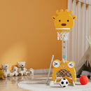 Keezi Kids Basketball Hoop Stand Adjustable 5 - in - 1 Sports Center Toys Set Yellow - NuSea