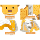 Keezi Kids Basketball Hoop Stand Adjustable 5 - in - 1 Sports Center Toys Set Yellow - NuSea