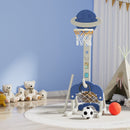 Keezi Kids Basketball Hoop Stand Adjustable 6 - in - 1 Sports Center Toys Set Blue - NuSea