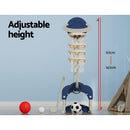 Keezi Kids Basketball Hoop Stand Adjustable 6 - in - 1 Sports Center Toys Set Blue - NuSea