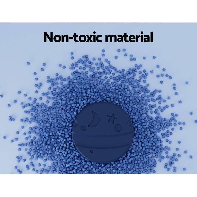 Keezi Kids Basketball Hoop Stand Adjustable 6 - in - 1 Sports Center Toys Set Blue - NuSea