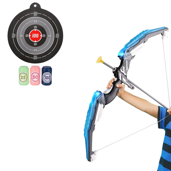 Keezi Kids Bow and Arrow Target Set Outdoor Sport Archery Toys Bottle LED Light - NuSea