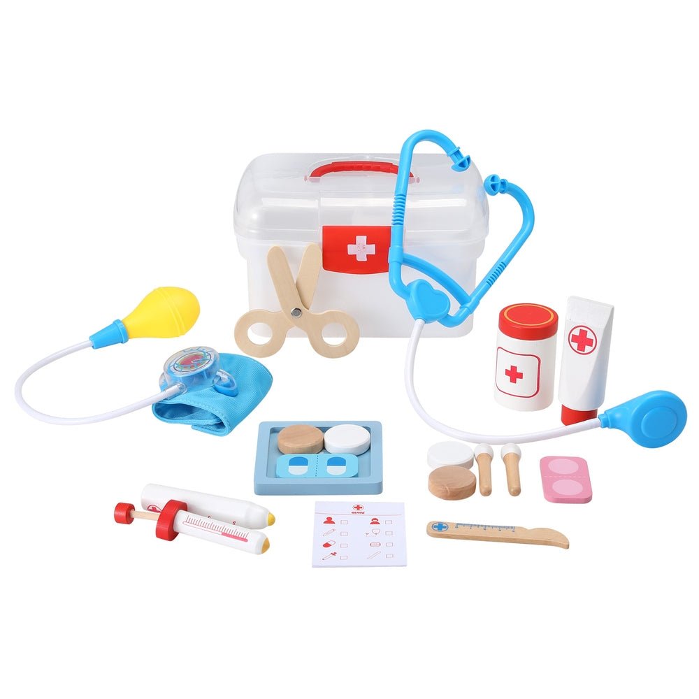 Keezi Kids Doctor Nurse Medical Case Pretend Play Set Stethoscope Medicine Toys - NuSea