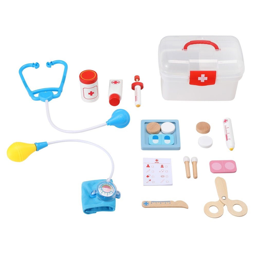 Keezi Kids Doctor Nurse Medical Case Pretend Play Set Stethoscope Medicine Toys - NuSea