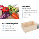 Keezi Kids Kitchen Play Set Wooden Pretend Toys Cooking Utensils Pots Pans Food - NuSea