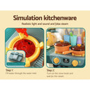 Keezi Kids Kitchen Pretend Play Set Cooking Sound Steam Light Function - NuSea