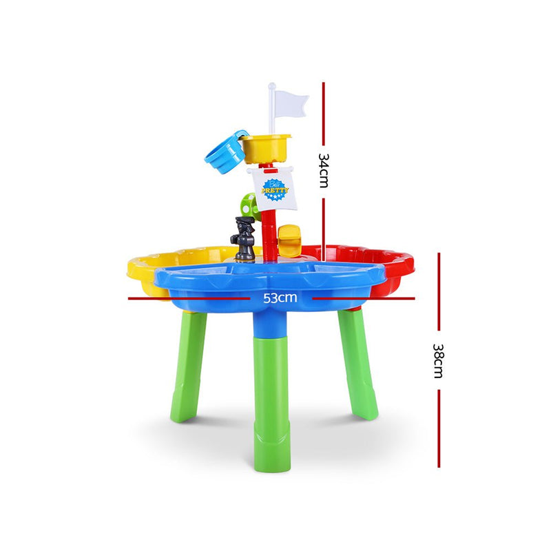 Keezi Kids Sandpit Pretend Play Set Outdoor Sand Water Table Beach Toy - NuSea