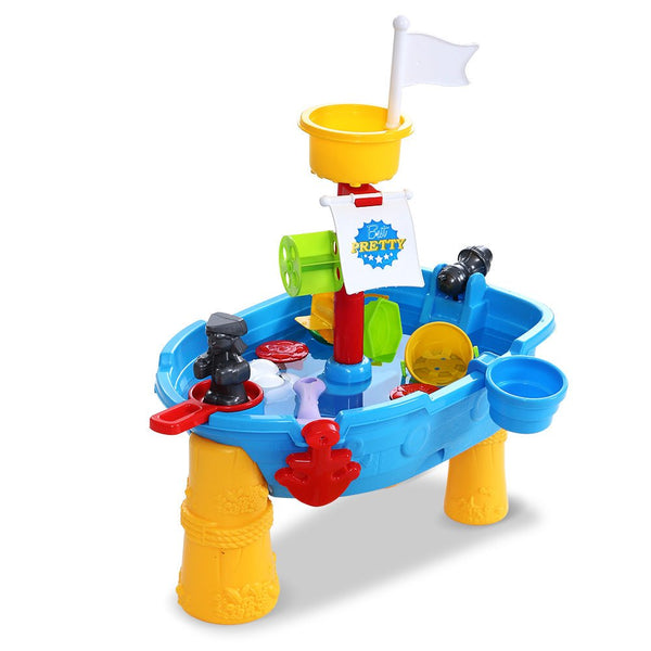 Keezi Kids Sandpit Pretend Play Set Outdoor Toys Water Table Activity Play Set - NuSea