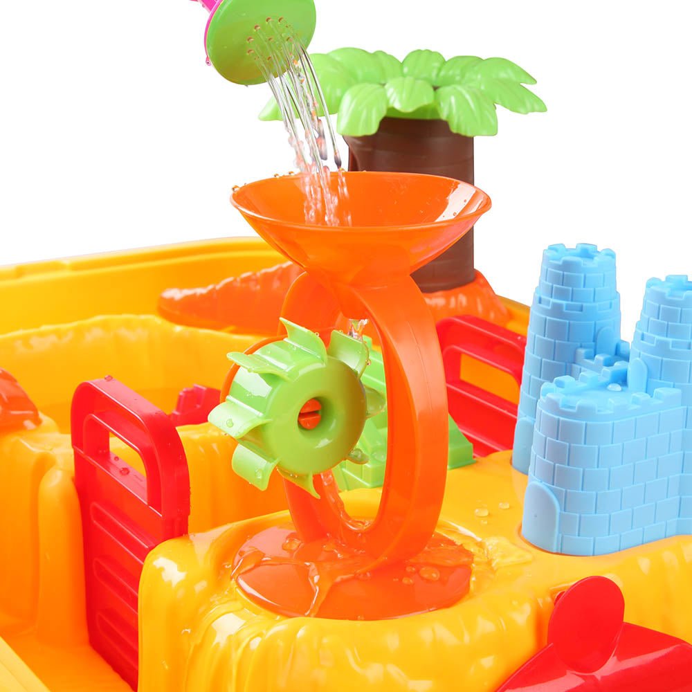 Keezi Kids Sandpit Pretend Play Set Sand Water Table Chair Outdoor Beach Toy - NuSea
