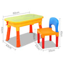 Keezi Kids Sandpit Pretend Play Set Sand Water Table Chair Outdoor Beach Toy - NuSea