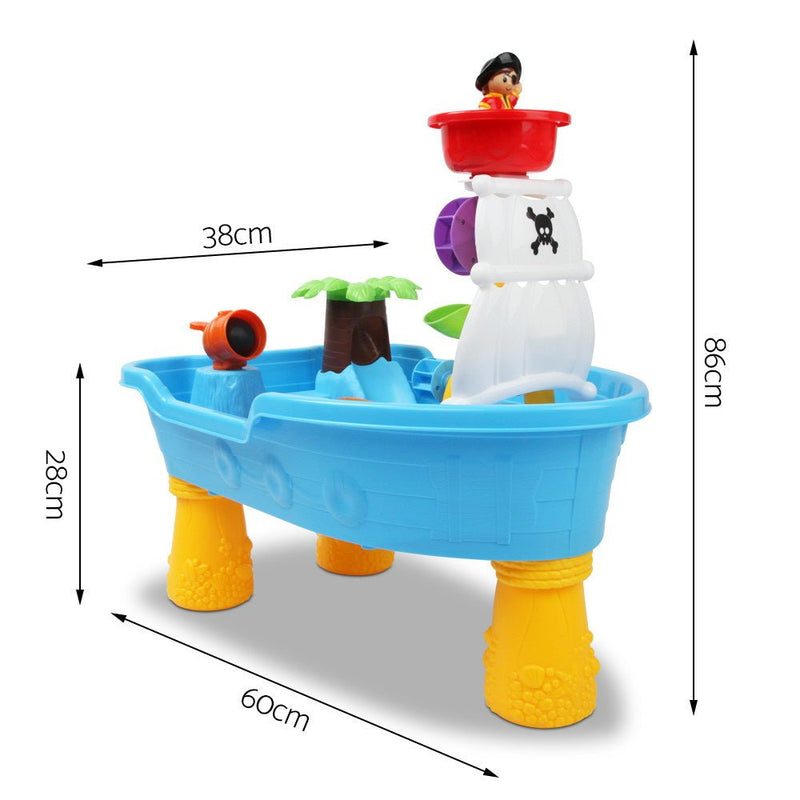 Keezi Kids Sandpit Pretend Play Set Sand Water Table Outdoor Beach Toy Children - NuSea