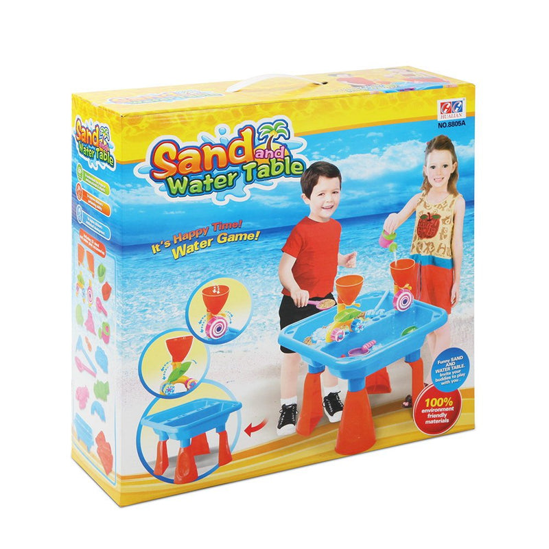 Keezi Kids Sandpit Pretend Play Sets Beach Toys Outdoor Sand Water Table Set - NuSea