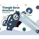 Keezi Kids Slide Set Basketball Hoop Rings Outdoor Playground Toys 110cm Blue - NuSea