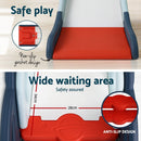 Keezi Kids Slide Set Basketball Hoop Rings Outdoor Playground Toys 110cm Blue - NuSea