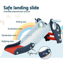 Keezi Kids Slide Set Basketball Hoop Rings Outdoor Playground Toys 110cm Blue - NuSea