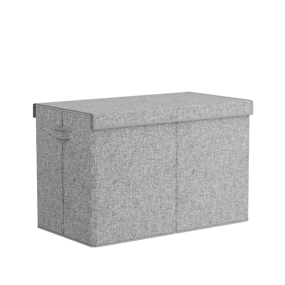Keezi Large Toy Box Chest Storage with Flip - Top Lid Foldable Organizer Bins Grey - NuSea