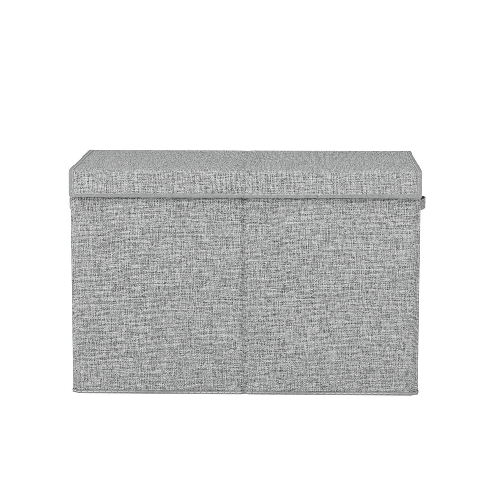 Keezi Large Toy Box Chest Storage with Flip - Top Lid Foldable Organizer Bins Grey - NuSea