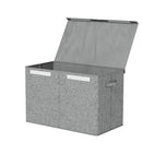 Keezi Large Toy Box Chest Storage with Flip - Top Lid Foldable Organizer Bins Grey - NuSea