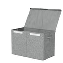 Keezi Large Toy Box Chest Storage with Flip - Top Lid Foldable Organizer Bins Grey - NuSea