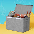 Keezi Large Toy Box Chest Storage with Flip - Top Lid Foldable Organizer Bins Grey - NuSea