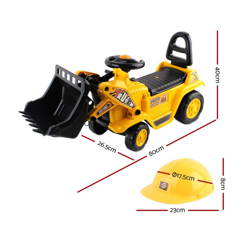 Keezi Ride On Car Toys Kids Excavator Bulldozer Sandpit Digger Car Pretend Play - NuSea