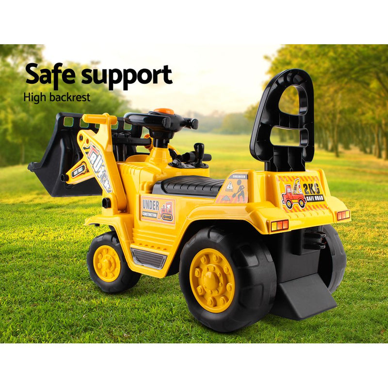 Keezi Ride On Car Toys Kids Excavator Bulldozer Sandpit Digger Car Pretend Play - NuSea
