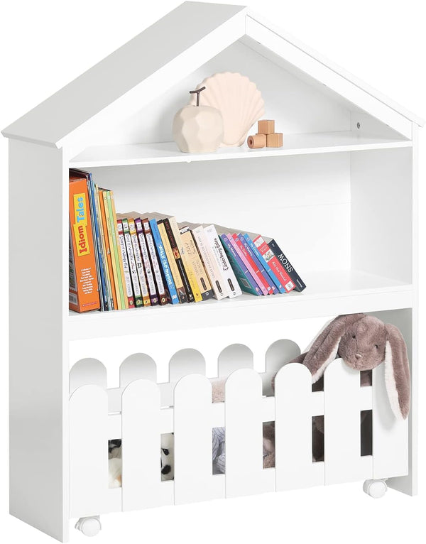 Kids Bookcase Shelf Storage Mobile Toy Chest - NuSea