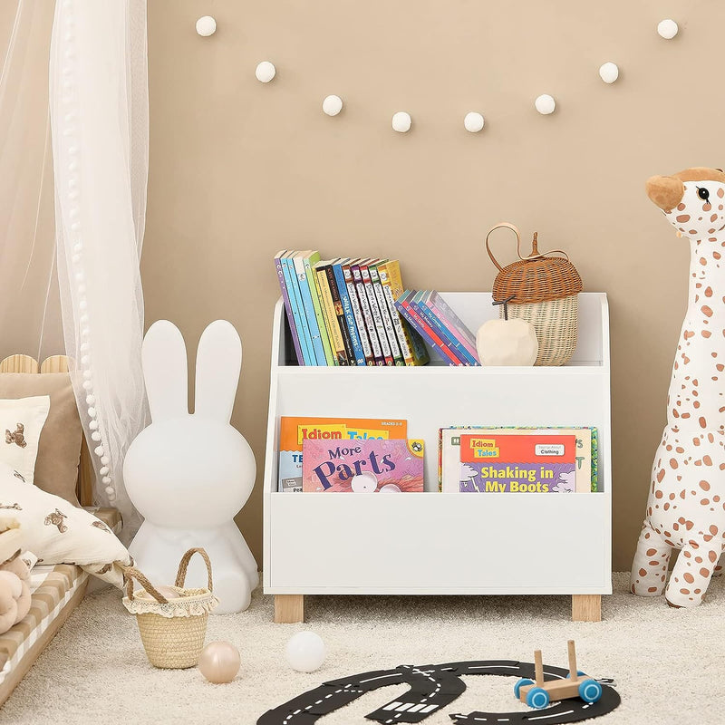 Kids Storage Bookcase 3 Compartments, White - NuSea