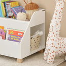 Kids Storage Bookcase 3 Compartments, White - NuSea
