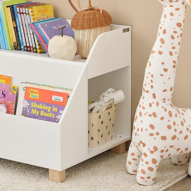 Kids Storage Bookcase 3 Compartments, White - NuSea