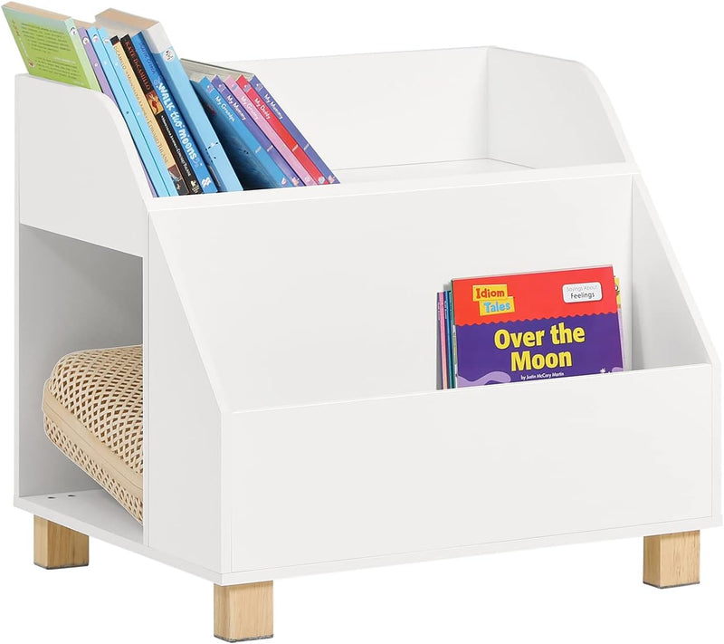 Kids Storage Bookcase 3 Compartments, White - NuSea