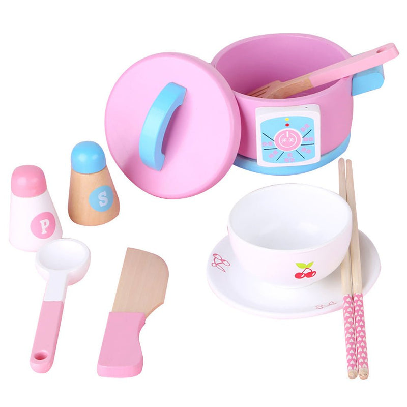 Kids Wooden Kitchen Tea Set Pretend Play - NuSea