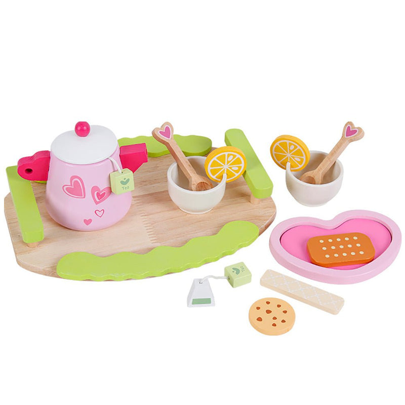 Kids Wooden Kitchen Tea Set Pretend Play - NuSea