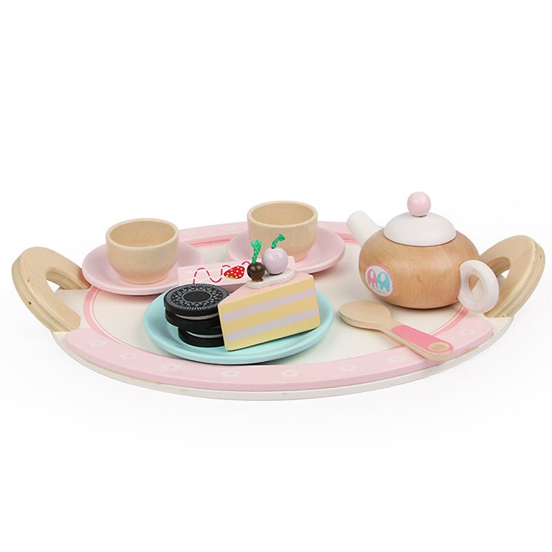 Kids Wooden Kitchen Tea Set Pretend Play - NuSea