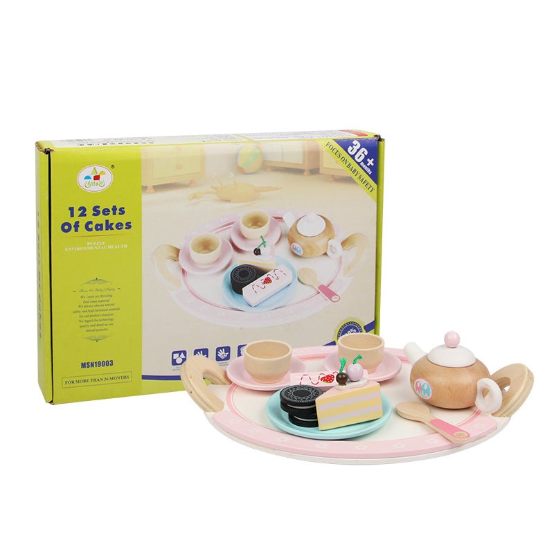 Kids Wooden Kitchen Tea Set Pretend Play - NuSea
