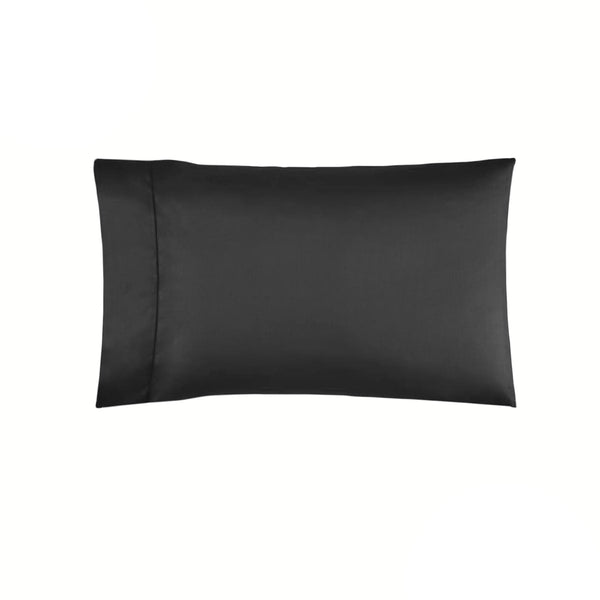 Kingdom 225TC Polyester Cotton Standard Pillowcase Black - NuSea