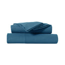 Kingtex Ultra - Soft Micro Flannel Sheet Set 40 cm Wall Steel Blue Queen - NuSea