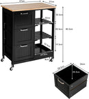 Kitchen Island Cart with Storage, Drawers, Shelves - NuSea